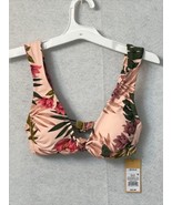 Kona Sol™- Women&#39; Center Tie-Front Bralette Bikini Top Tropical - Size X... - £4.64 GBP