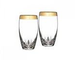 Waterford Lismore Essence Wide Gold Band Highball Glass, Pair - $136.45