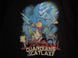 TeeFury Guardians LARGE &quot;Guardians of the Catlaxy&quot; Guardians Cat Mash Up BLACK - £10.79 GBP