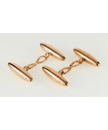 Tiffany &amp; Co 14k Rose Gold Antique Cigar Bar Cufflinks Small Dent - $32,934.14 MXN