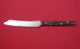 Kozuka by Unknown Fish Knife w/ Japanese motif bronze w/ gilt orient man 8 3/8&quot; - £201.96 GBP