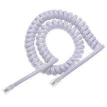 1 Foot Rj10 Telephone Phone Cord Lead Curly Cable Spring Coiled Spiral Handset W - £14.21 GBP