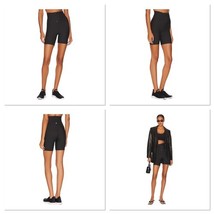 WeWoreWhat Womens High Waisted Lace Up Biker Gym Shorts Black Size Mediu... - $19.33