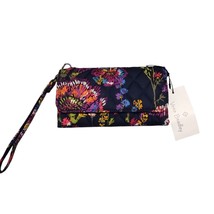 Vera Bradley Iconic RFID Wristlet Wallet Womens Navy Multi Floral Print ... - $35.86