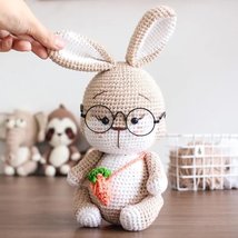 DIY rabbit crochet pattern for kids, cute plushie tutorial, ideal birthd... - £6.00 GBP