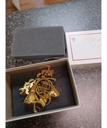 Danbury Mint 23 KT Gold Plated 1997 French Horn Christmas Ornament In Box - $20.29 CAD