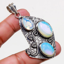 Milky Opal Cut &amp; Cab&#39;s Gemstone Handmade Fashion Pendant Jewelry 2.80&quot; SA 547 - £4.78 GBP