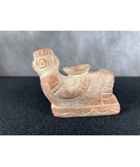 Vintage Aztec Mexican Clay Pottery Small Statue of Man Reclining - $37.62