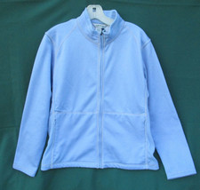 Orvis Passport Womens Large Zip Light Blue Jacket Sweatshirt Fleece Lined - $23.74