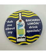 Bacardi Limon Drink Specials Button Pin Restaurant Server Waiter Waitress - $122.41 MXN