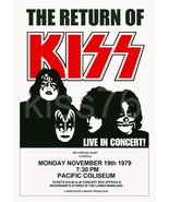 KISS 18 x 26 &quot;Return Of KISS&quot; 11/19/79 Pacific Coliseum Custom Concert P... - $47.86 CAD