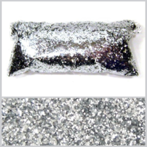 Chrome Silver Chunky Glitter, .025&quot; Cut, Solvent Resistant Polyester Pro... - $1.18+