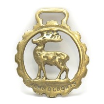 John O Groats Harness Medallions Horse Ornament Solid Brass Vintage - $24.72