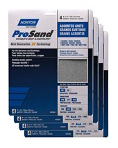 Norton 3X Prosand 16 Sheets 9 X 11 In Sandpaper 60 100 150 220 Assorted Grit - £27.04 GBP