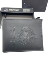 Chicago Blackhawks Embossed Leather Billfold Wallet NEW in Gift Box - $16.66
