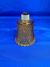 Vintage Amber Diamond Hobnail Glass Hurricane Globe Candle Holder - £8.87 GBP