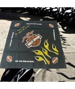 Vintage Harley Davidson San Diego California Motorcycle Bandana Black Logos - $264.64 MXN