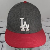 Los Angeles LA Dodgers New Era MLB Fitted Hat 7 3/8 Ball Cap - £15.68 GBP