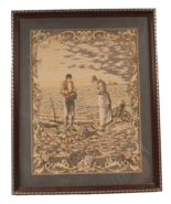 Framed Silk Tapestry Potato Farmers Pro Framed Under Glass 20 X 16 - $57.32 CAD
