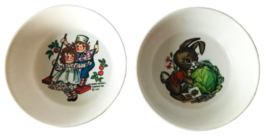 2 Oneida Melamine Children&#39;s Bowls Raggedy Ann &amp; Andy &amp; Peter Rabbit 4.75 x 1.25 - £14.53 GBP