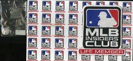 MLB INSIDERS CLUB LIFE MEMBER PATCH, STICKERS &amp; CHARM COLLECTION NEW - £7.77 GBP