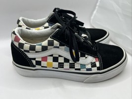 VANS Old Skool Checkered Youth Kids Skateboarding Sneakers Size 2.5 - $22.00