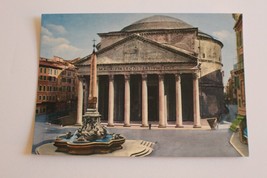 The Pantheon Rome Piazza della Rotonda Vintage Postcard - £4.62 GBP
