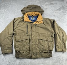 Vintage Woolrich Parka Jacket w/ Hood Tan Full Zip Men&#39;s Size Large USA - £22.15 GBP