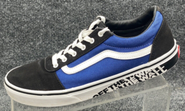 Vans Shoes Size 7 Youth Old Skool Blue Black Suede Canvas Skate Off the ... - $24.74