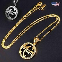 Best Gifts for Mom Mum Mother Necklace Pendant Sterling Gold Women Love ... - $12.85