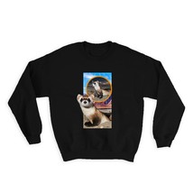 Black Footed Ferret  : Gift Sweatshirt Wild Animals Wildlife Fauna Safari Endang - £22.78 GBP