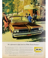 Vintage 1961 Pontiac Bonneville With New Wide-Track Print Ad Advertisement - £4.67 GBP