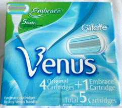 Gillette Venus Embrace 5 PACK Razor Blades Refill Cartridges (Fits Any V... - $21.99
