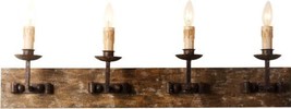 Sconce Wall Glorenza Terracotta Lighting Gothic Reclaimed Wood Iron 4-Light - £544.92 GBP