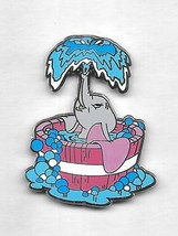 Walt Disney Dumbo Sitting in Tub of Water Playing Metal Enamel Pin NEW UNUSED - £6.26 GBP