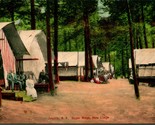 Vtg Postcard 1912 New York Angola NY - Upper Ridge Pine Lodge Camping Ca... - $16.02