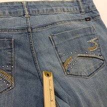 LEI Ashley Low Rise Junior Bootcut Jeans Blue Cotton Blend Denim Size 15 (34×33) image 3