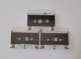 New Blank 62 Minute Cassette Tape Clear Lot Of 3 High Speed Duplication C62 - $5.99