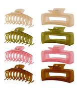 Jelly Hair Clips for Women 4.3 Inch Large 8 Pack Hair Claw Clips for Wom... - £13.38 GBP