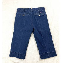 VTG Tommy Hilfiger Women&#39;s Blue Denim Jeans Sz 8 Culottes Wide Leg Flare Retro - £27.61 GBP