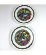 Set of 2 D&#39;ARCEAU-LIMOGES Noel Vitrail Collection Plates #4 La Purification - £15.13 GBP