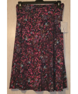 NWT WOMENS LuLaRoe &quot;Azure&quot; NAVY W/ FLORAL PRINT PULL ON KNIT SKIRT SIZE ... - €21,87 EUR