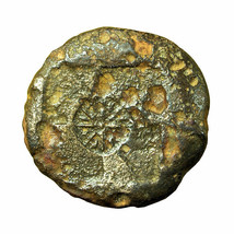 Ancient Greek Coin Syracuse Sicily AE16mm Female Head / Incuse Square Star 01735 - $31.49