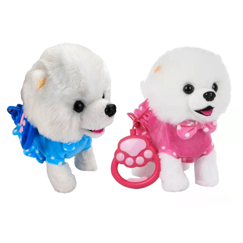 Leash Dog Plush Toy Electric Walking Dog Toy Simulation Singing Puppy Kids Gift - £20.57 GBP+