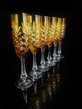 Faberge  Odessa Yellow Gold  Colored Crystal Champagne Flutes  NIB image 4