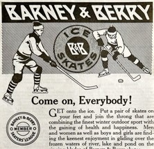 1917 Barney and Berry Ice Skates Advertisement Winter Sports Hockey LGADYC4 - £15.67 GBP