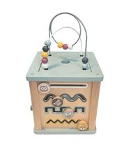 Bigjigs Wooden Activity Cube Shape Sorter Bead Maze Sensory Toy 1 Year+ image 2