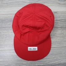 J.CREW Hat Mens One Size Red Adjustable Strap Back Casual Puffer Lined - $22.75