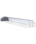 vidaXL Chicken Coop Silver and silver gray Galvanized steel, Polyethylene - $44,418.39 MXN