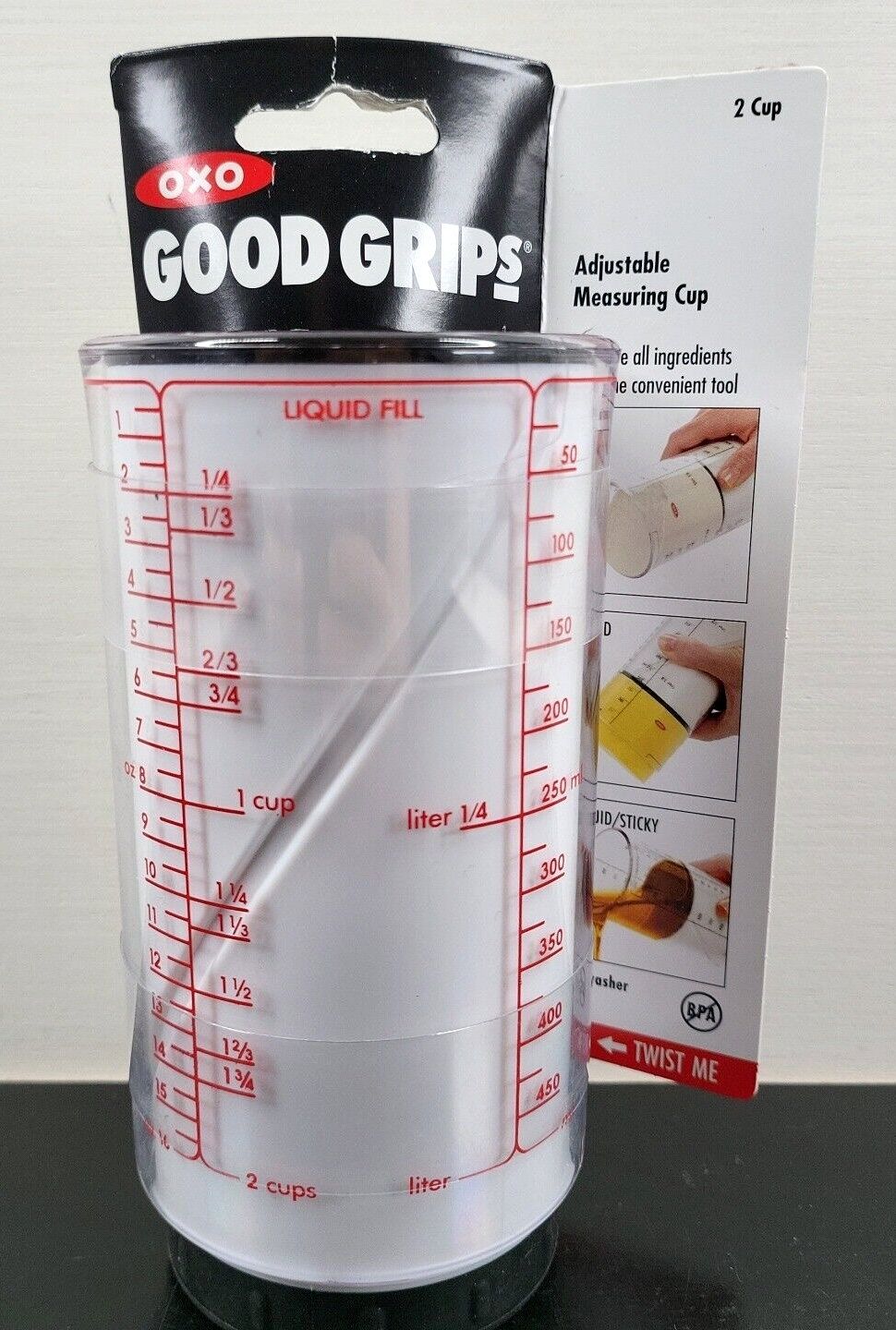 OXO Good Grips Adjustable Measuring 2 Cup Easy Pour Liquid Dry Ingredients NEW - $35.63